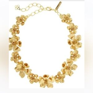 Oscar de la Renta Classic Flower 24K Necklace